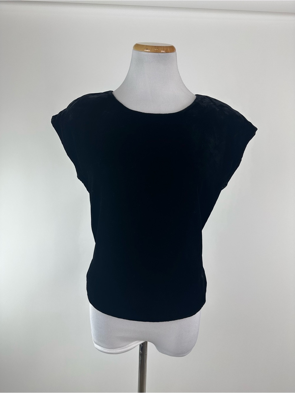 Christian Dior Vintage Velvet Top Shoulder Pads Back Zip Medium